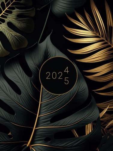 2024-2025: A4 Kalenderbuch 1 Tag 1 Seite | XXL Kalender 392 Seiten | Juli 2024 bis Juni 2025 auch Samstag und Sonntag | geeignet als Terminplaner ... Praxisplaner | Cover Jungle Schwarz