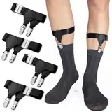 STAY GENT Socken Strumpfbänder Herren, 2 Paare Socken Hosenträger mit Nicht Rutschfest Verriegelung Klammern, Elastisch Einstellbar Frau Sockenhalter Socke am Platz halten für Business, Hochzeit
