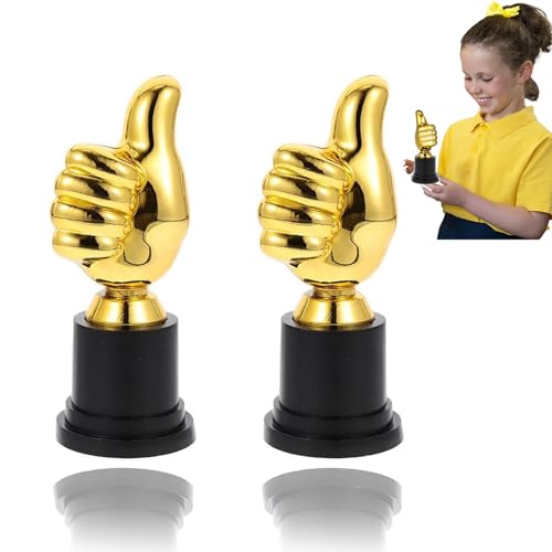 landscape lights2K 2 StüCke Pokale Kinder Hand TrophäE Goldener Daumen TrophäE Daumen Hoch Pokale FüR Preisverleihung Party Wettkampf Sportturniere Preis Sport Gewinner