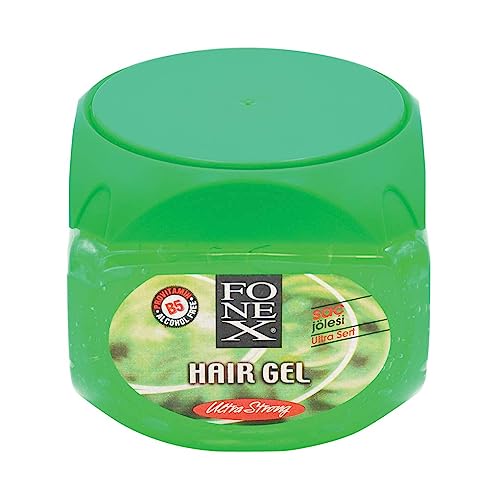 Fonex ULTRA STRONG 500ml Hair gel | Ultra Stark Haargel | Starker Halt | Kein Verkleben und ohne Rückstände | Alkohol Frei | 500ml (1 Stück)