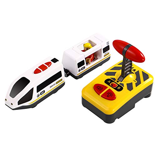 NUOBESTY RC Elektrozug Spielzeug Mini Fernbedienung Kinder Eisenbahn Spielzeug Knopf RC Fahrzeug Lernspielzeug für Jungen Mädchen Kleinkinder 1 Stck