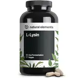 L-Lysin – 365 Kapseln – 800mg pures L Lysin aus 1000mg L-Lysin HCl/Tag – Aus pflanzlicher Fermentation – ohne Gentechnik – vegan, optimal dosiert, ohne unnötige Zusätze