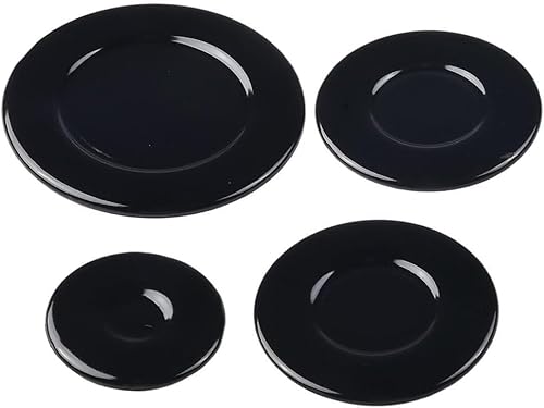 Daaxing 4 Stück Universal-Herd-Gasbrennerkappen, Universal-Herd-/Gasbrennerkappen-Set für Sabaf-Zubehör, 1 kleiner Durchmesser 55 mm, 2 mittlere Durchmesser 75 mm, 1 großer Durchmesser 100 mm (konkav)