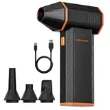 WOLFBOX MF50 Electric Air Duster-110000RPM Super Power Cordless Air Duster, 3-Gang einstellbare Mini-Gebläse mit Akku, Staubbläser für Computer, Tastatur, Haus, Outdoor und Auto