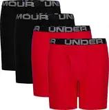 Under Armour Jungen 4 Pack Boxer Set Retroshorts, rot, XL (4er Pack)