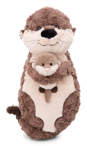 NICI 49169 Kissen Otter Oda & Odalina 40x20cm grau-Nachhaltiges Flauschiges Kuschelkissen für Jungen, Mädchen, Babys und Kuscheltierliebhaber – ideal für Zuhause, Kindergarten oder unterwegs