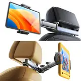 LISEN Tablet Halterung Auto, Tablethalterungen Auto - Ausziehbare KFZ Tablet Halter Kopfstütze, Universal Tablet Kopfstützenhalter für iPad, Switch, Smartphone, Sumsung Tab und 4,7-13 Zoll Geräte