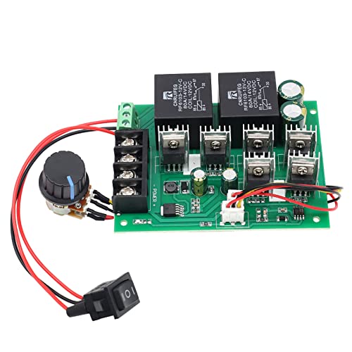 RUIZHI DC Motor Controller, Drehzahlregler 12V, DC 9-50 V 40 A DC Motor Drehzahlregelung Reversible Controller 12 V 24 V 36 V 48 V 2000 W Vorwärts-Rückwärts-Schalter