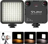 ULANZI VL81 Videoleuchte 81 LEDs Videolicht mit Cold Shoe, Foto Licht 3200K-5600K Farbtemperatur Helligkeit Einstellbar CRI 95+, 3000mAh Akku Kamera Licht für Fotografie YouTube Videoaufnahme