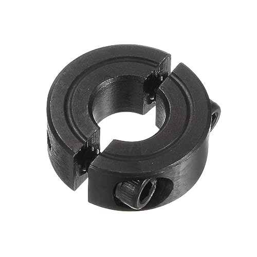 QUARKZMAN Welle Kragen für 3/8" Stab 7/8" AD 3/8" Breite Schwarzoxid Galvanisierung Doppel Geteilte Achse Klemmring mit Stellschraube