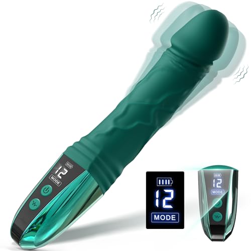 Dildo Vibrator Sex Spielzeug für die Frau - LED Dildos Vibration für Frauen Vibratorstarb Frauen Klitoris mit 12 Starke Funktion Vibratoren Diloschwanz für Frauen Sexspielzeug für Paare Extrem Sex Toy