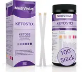 KETOSTIX® 100 Stück für sofortige Ketose Messergebnisse I Keton Teststreifen für die effektive Keto Ernährung und Diät I Ketosticks, Keton Sticks Urin