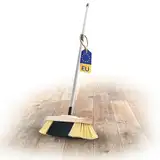 Novaliv Zimmerbesen mit Stiel FEINE KUNSTBORSTEN Besen weiche Borsten dicht besetzt Schrankbesen Holzbesen mit Teleskopstiel Künstliche PP Borsten Besen für Laminat und Parkett Stubenbesen