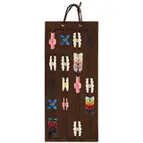 gebofuzhuang HAAR BOWS Organizer großer Kapazität Haarklauenklammhalter Wand Hanges Haar Clip Aufbewahrungsbügel Raum sparen Haarzubehör für Mädchen Zimmer Kindergärtentür Schrank Wand LO(braun)