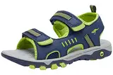 KangaROOS Unisex-Kinder K-Logan Sneaker, Blau (Dark Navy/Lime 4054), 32 EU