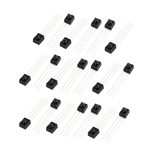 ASLVNEKGOR 20 Stück CHT-0038K 3-poliger Flacher Infrarot-Fernbedienungsempfänger IR-LED-Diode