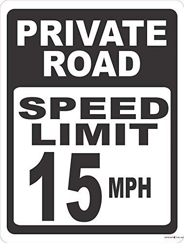 Straßenschild, Warnschild, Wanddekoration, Geschwindigkeitsbegrenzung auf Privatstraßen, 15 Meilen pro Stunde, Hilfe zur Geschwindigkeitsbegrenzung in Wohngegenden, Schild, Büroschild, Sicherheitsschi
