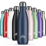 Mont-Clair Trinkflasche Edelstahl - Thermosflasche - BPA-freie - Water Bottle, Edelstahl trinkflasche 500ml - 24h Kalt & 12h Warm - Trinkflasche Auslaufsicher - Thermos Trinkflasche - Blau