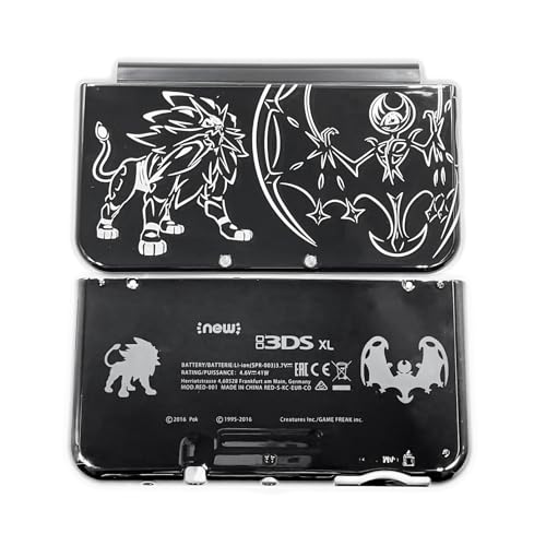 New3DSXL Gehäuseabdeckung, Außenschalen, Sonnen-/Mond-Ersatz, für neue 3DS 3DSXL New3DS XL LL Handheld-Spielkonsolen, extra DIY PKM Limited Edition Top/Bottom A E Face Plates Zubehör