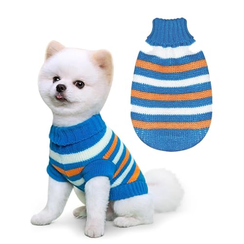 1 teilig hundepullover, Hundepullover Kleine Hunde, Winter Warmer Hundepullover Kleine Hunde Rollkragen Strickpullover Hunde Pullover Weich Hundekleidung Hundepulli Hund Kleidung Für Kleine