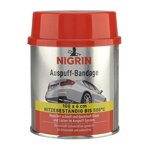 NIGRIN Auspuff-Bandage 100 cm, asbestfrei, repariert schnell und dauerhaft Risse und Löcher, 200 g