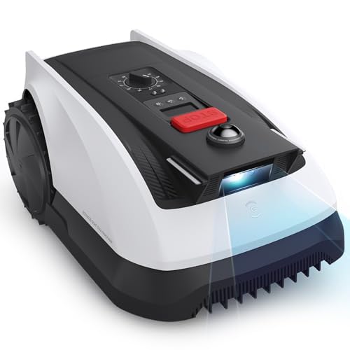 ECOVACS Goat O500 Panorama Mähroboter ohne Begrenzungskabel, 500 m², Auto-Kartierung Rasenmähroboter, Setup-frei, LiDAR-unterstützte visuelle Navigation, passiert 0,7m Engstellen, Logischer Schneiden