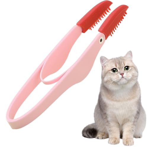 Augenkamm für Hunde | Silikon-Bürstenkopf, Haustier-Tränenfleckenentfernerkamm mit rutschfestem Griff | Flexible Haustierbürste, Mehrzweck-Hundeaugen-Popel-Entferner für Katze, Hund, Haustier Foway