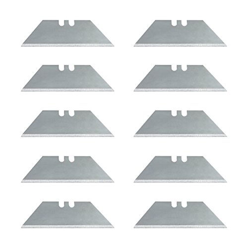 Wedo 7881 Cutter Ersatzklingen Trapez (für Safety Cutter und Werkzeug - Klappmesser, aus SK5-Carbonstahl, 61x19mm) 10 Stück, silber