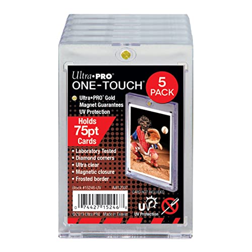 Ultra Pro ULP15246-UV One-Touch-UV 75pt Card Holder - 5 Piece