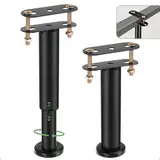 HUALIANG 2 Stück Bettfüße, Höhenverstellbar Bettbeine 25-42 cm, Metall Einziehbar Möbelfüße Bettrahmen Mittelstützbeine, Bett Füße Ersatzteile für Bettstütze,Sofa,Schrank,Tisch