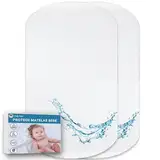 Lovely Hippo Matratzenschoner, 100 % wasserdicht, Öko-Tex – Matratzenschoner, saugfähig und atmungsaktiv, für Babys, wasserdicht, ohne chemische Behandlung (35 x 75 cm (2er-Set)