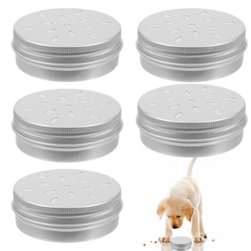NOPKESV 5 Stück Hundeduftboxen,Training Hundeduft Nase Geruchsbehälter,Aluminium-Duftdosen, Dufttrainingswerkzeuge, Agility-Trainingsgeräte für das Welpendufttraining