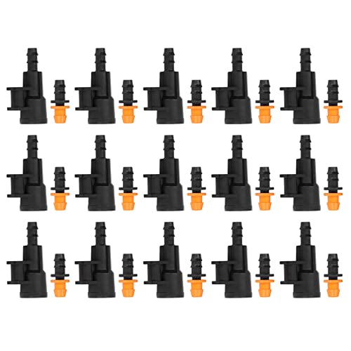 Schlauchanschluss rotierender Sprinkleradapter Hochwertiger haltbarer Kunststoff G1/2 Zoll Weiblicher Gewinde für 8/12 -mm -Verbreitungsschlauch geeignet für Ackerland Bewässerung