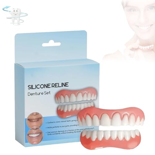 Furzero Silikon-Reline Gebiss-Set,Bikenda Silicone Reline Denture Set,Bikenda Zahnprothese,Aexzr Silicone Reline Denture Set,Soft Denture Reline Kit,Zahnprothesen-Silikon-Reline-Kit (1Satz)