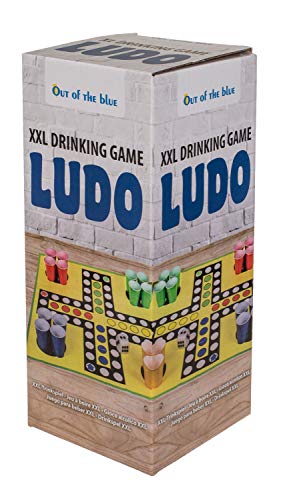 Out of the Blue 79/4022 - XXL-Trinkspiel Ludo, mit 16 Trinkbechern und Schaumwürfel, Becher für ca. 300 ml, Spielfläche ca. 90 x 90 cm, im Geschenkkarton