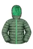 Mountain Warehouse Seasons Steppjacke für Kinder - Ultraleichte, warme, wasserdichte Steppjacke. Jungen & Mädchen Winterjacke mit Kapuze & Reißverschluss Khaki 7-8 Jahre