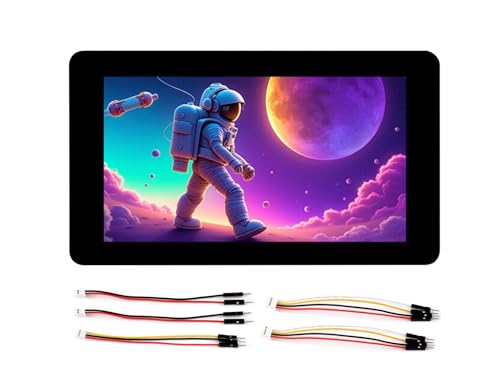 ESP32-S3 7 Zoll Touch Display Entwicklungsboard, ESP32-S3 mit 7 Zoll LCD 800×480 5-Punkt Touchscreen 65K RGB Bildschirm, Unterstütz 2.4GHz Wi-Fi & Bluetooth 5, mit 8MB PSRAM und 8MB Flash