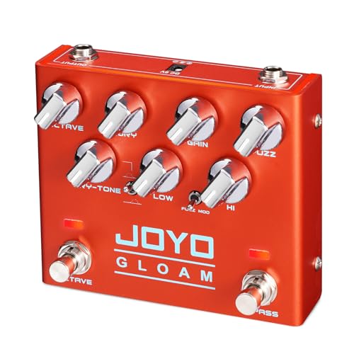 JOYO Bassgitarrenpedale Octave Fuzz Effektpedal High Gain mit Dual Independent Fußschalter für Bassist E-Gitarre Bass (GLOAM R-29)