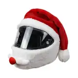 Weihnachten Weihnachtsmann Motorrad Helm Abdeckung, Personalisierte und kreative Motorrad-Integralhelm-Schutzhülle, lustige Weihnachtshelm-Hut-Dekorationen und Geschenke