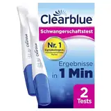 Clearblue Schwangerschaftstest Schnelle Erkennung, 2x Pregnancy Test, über 99 % zuverlässig mit FloorguardTM Technology, Ergebnis innerhalb von 1 Minute