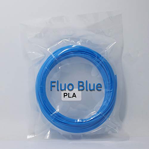 FAN-MING-N-3D, 10 m PLA 1,75 mm Filament Druckmaterialien Kunststoff für 3D-Drucker Extruder Pen Zubehör bunt für 3D-Drucker Fluo-Blau