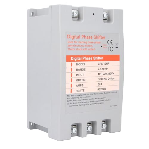 Gearwell Phase Converter, Einzel- bis 3 -Phase -Digital Shifter, 5,5–7,5 kW 30A Power Wechselrichter für Wohngewerbe 220–240 V