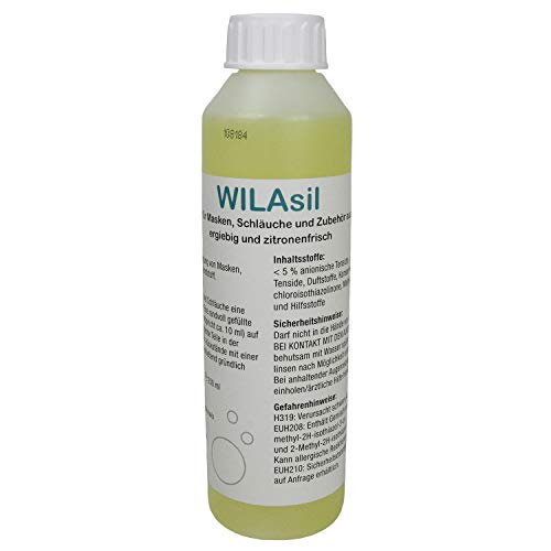 WILAsil 250ml CPAP Maskenreiniger Silikonreiniger - für CPAP-Masken, Atemmasken, CPAP-Schläuche und CPAP-Zubehör