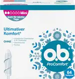 o.b. ProComfort Mini, Tampons für leichte bis mittlere Tage mit Dynamic Fit Technologie & SilkTouch Oberfläche, für ultimativen Komfort* & zuverlässigen Schutz (1 x 64 Stück)