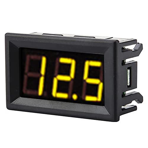 LED Voltmeter Spannungsprüfer, Digitalanzeige Spannungsmesser Panel Hochpräzises 3-Draht Voltmeter mit 0,56-Zoll LED Anzeige DC 0~100V(Blau)