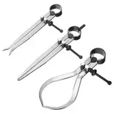 QUARKZMAN 3Stk Feder Äußerer Innerer Messschieber Teiler 6" Edelstahl Einstellbarer Federzirkel Set Kniehebel Geradehebel für Holz Drechselbank Projekte
