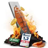 Naviable Edelstahl Flammlachshalter für Feuerschalen & Kugelgrills – Testsieger - 5-stufig verstellbares Grillbrett für perfektes Flammlachs und Fisch - Grillen bei Camping & Grillpartys