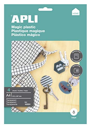 4 Hojas de Plástico Mágico transparent Apli 10331