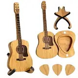 Plektren Gitarre Holz,3 Stück Plektrum Gitarren,Holz Gitarren Plektren,Akustikgitarre Guitar Picks,Holz-Plektrumbox für Akustikgitarre,Premium-Gitarren-Plektrum,Gitarrenplektren,Gitarrenholz Picks Box