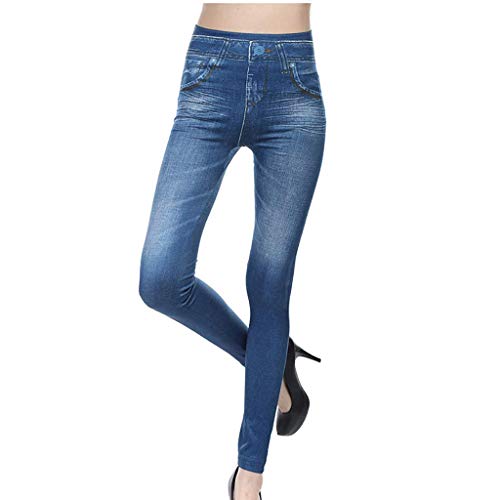 Hosen Damen Jeans Stretch Bleistift Schlanke Lange Jeanshosen Taillierte Taille Damenhose Große Größen High Waist Lässige Für Mit Geradem Bein Outdoor Outdoorhose Skinny Jogginghose (Light Blue, L)